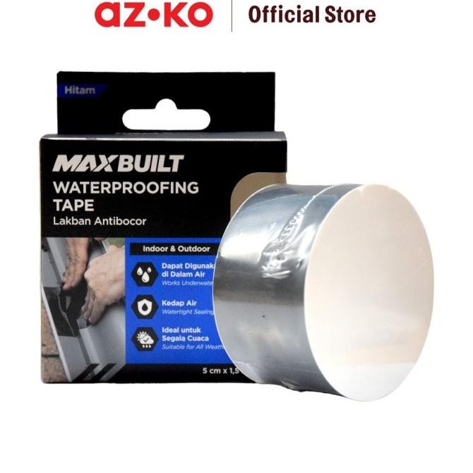 

DISKON AZKO Maxbuilt 5 cmx1.5 mtr Isolasi Tahan Air Pe - Hitam Isolasi Lakban Perekat Waterproof Tambalan Bocor Tape Anti Air