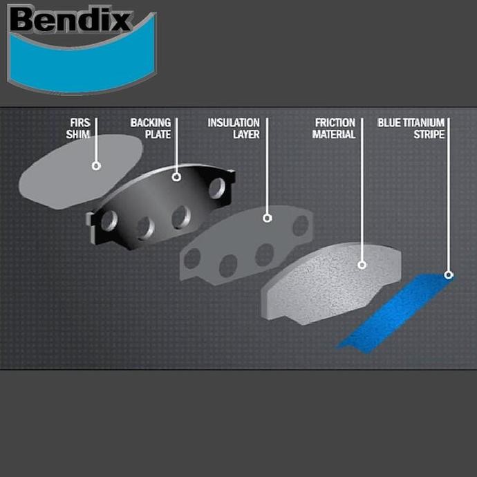 BENDIX INNOVA 2004-2015 METAL KING TITANIUM Kampas Rem Depan DB1751MKT