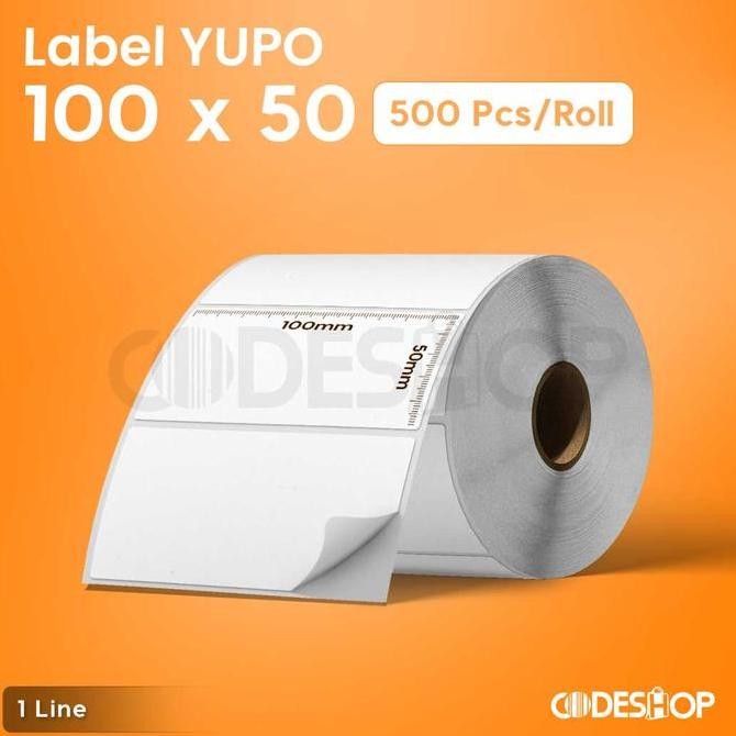 

TERMURAH Codeshop Label Yupo 100 x 50 mm isi 500 Stiker Printer Barcode