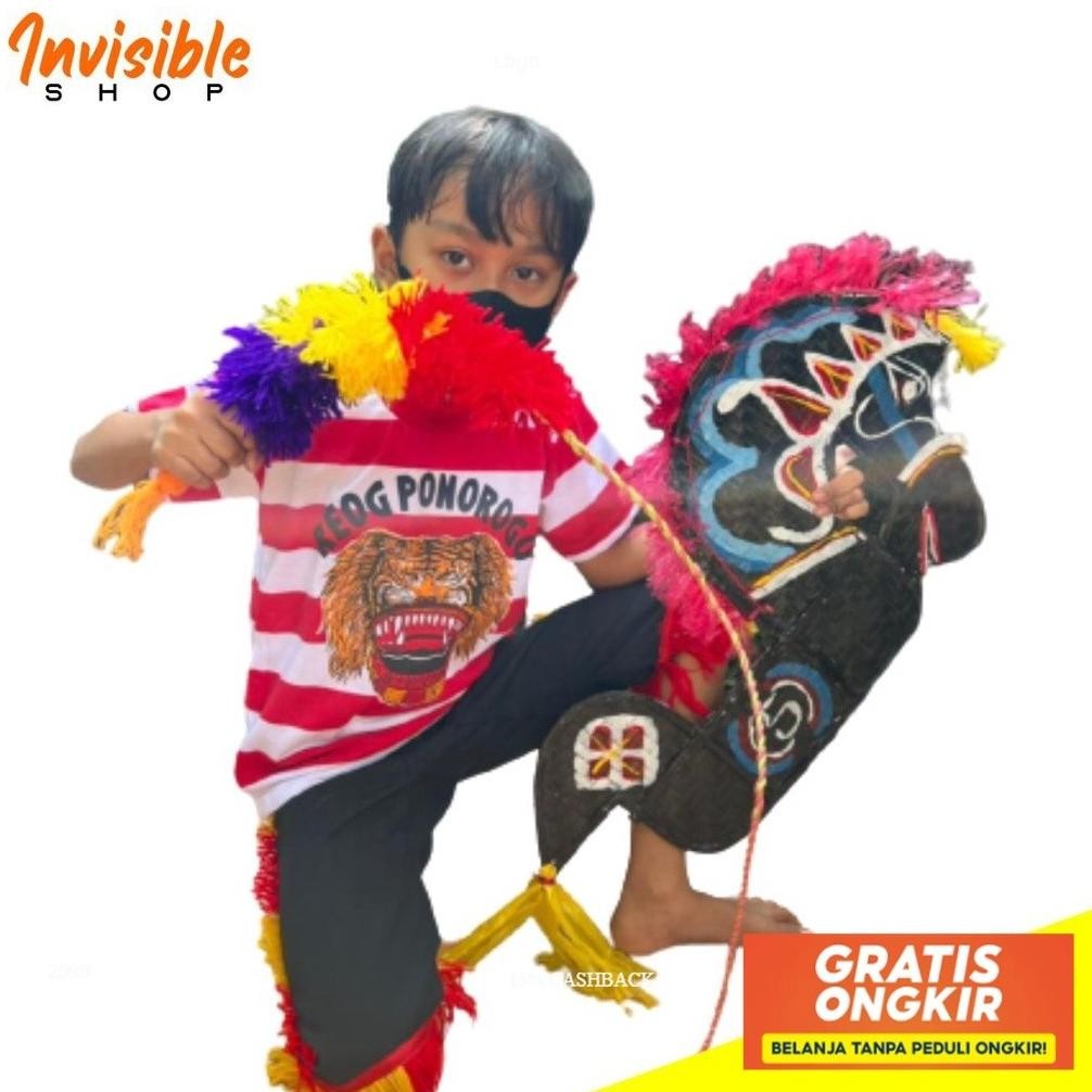Paket Lengkap Jaranan + Baju Reog + Pecut Gombyok Kecil Tinggal Pakai Dan Pentas + Set Permainan Ana