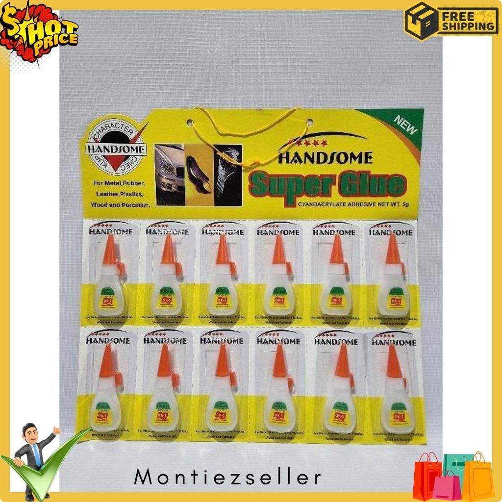 

Lem Super Glue Handsome Botol 12 Pcs Isi 3,5G Diskon Setengah Harga