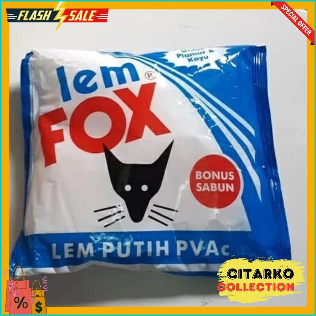 

Lem Fox Biru White Glue Lem Putih Fox 600Gr / 600Gram Diskon