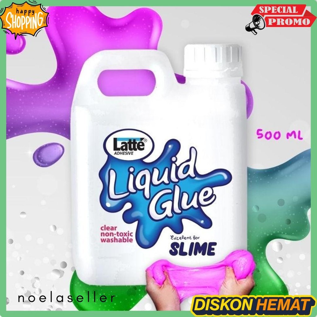 

Lem Slime / Latte Liquid Glue Cair / Povinal / 500Ml Terlengkap Dan Termurah