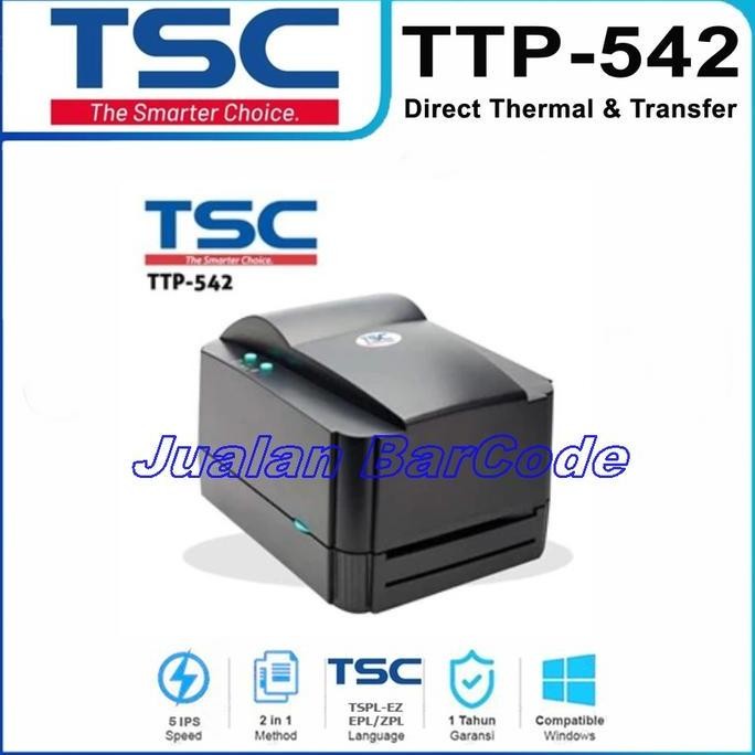 Bar Printer Tsc Ttp- 542 - Ttp 542 Generasi Penerus Tsc Ttp244 Pro New Stok