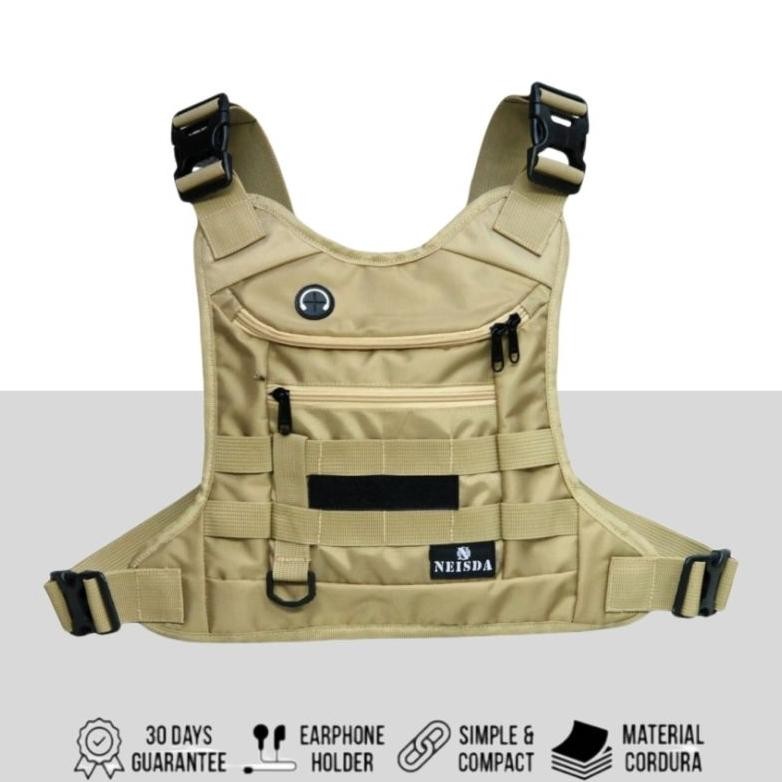 Original Tas Dada Pria Original Neisda Chest Bag Rompi Pria Bodypack Chest Bag Tactical Gj-46