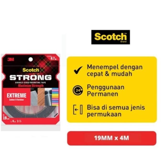 

HOT SALE 3M SCOTCH DOUBLE TAPE VHB 414-M19 19MM x 4M EXTREME STRONG MOUNTING