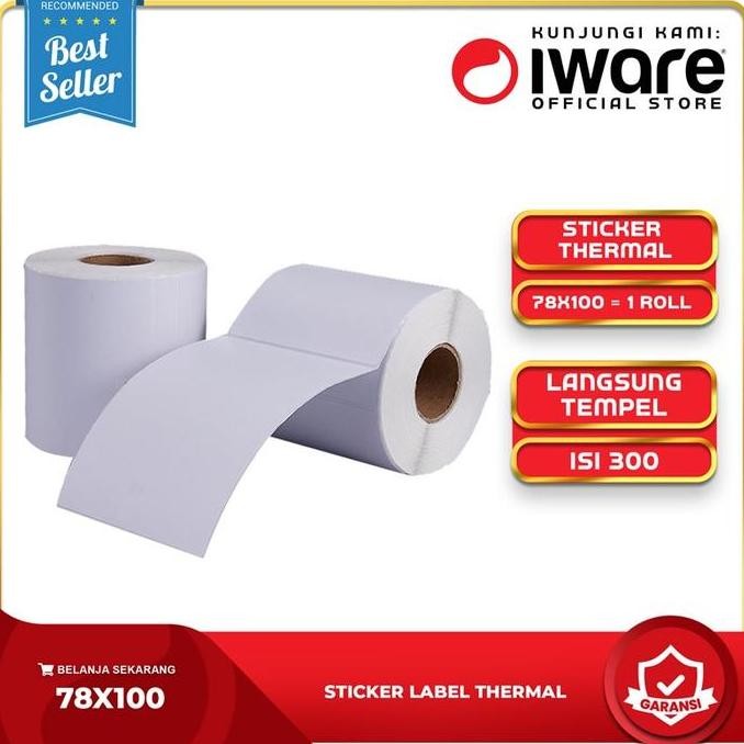 

HARGA DISKON Iware Sticker Label Barcode Thermal Label Online shop 78x100mm TINGGAL TEMPEL