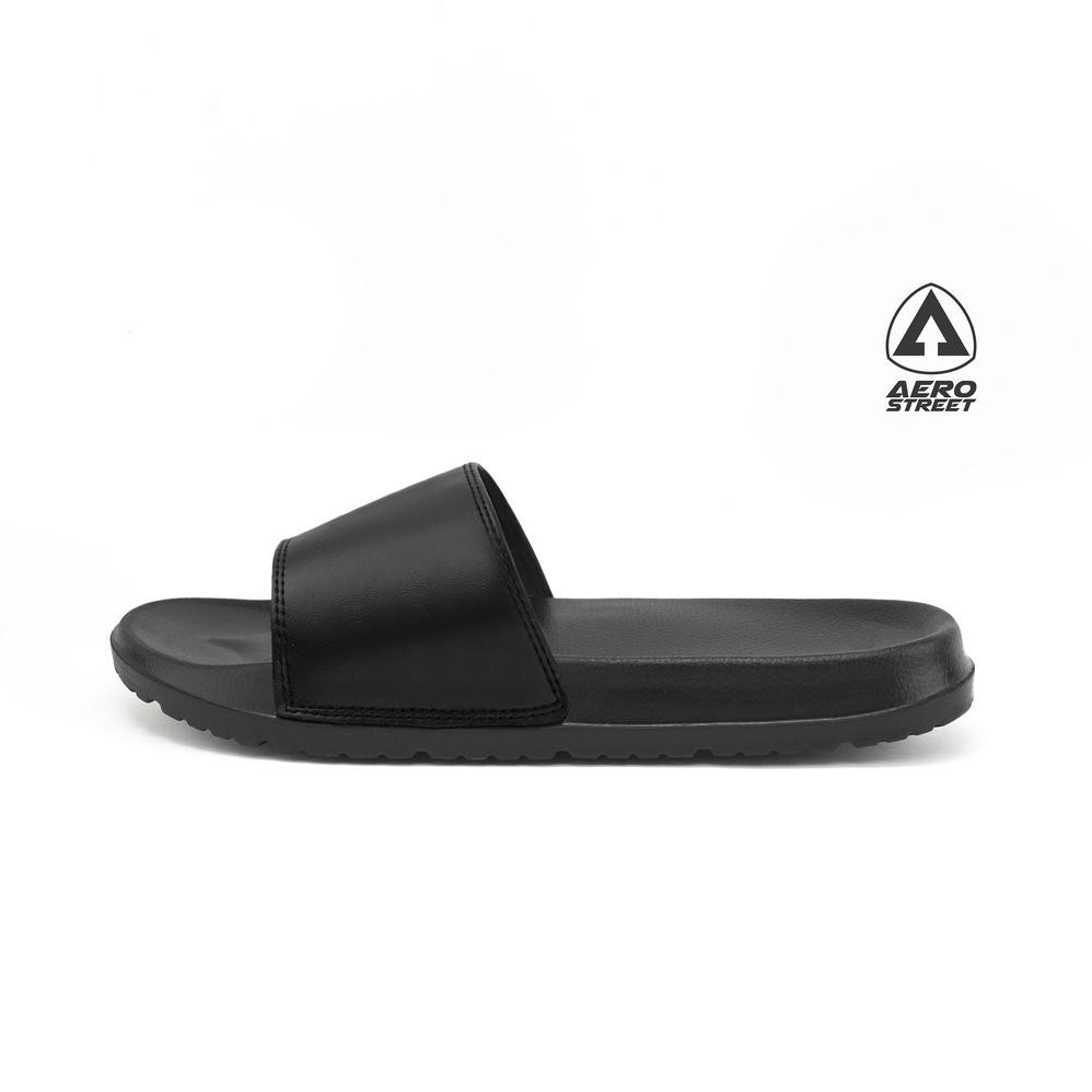 Promo Aerostreet 39-44 Jakco Hitam Hitam - Sandal Selop Pria Wanita Baaaa Er-79