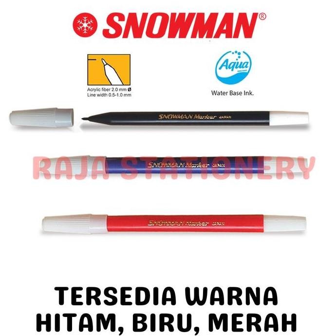 

TERBARU - SNOWMAN MARKER BLACK BLUE RED SPIDOL SNOWMAN PW-1A PW1A HITAM BIRU MERAH BOX GROSS [144PCS]