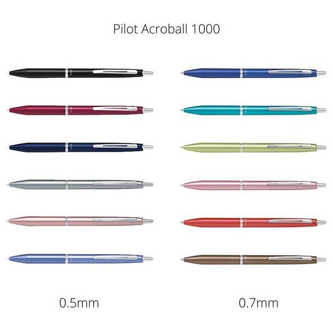 

HARGA DISC - Pilot Acroball Acro 1000 Ballpoint Oil-Based Ink Pen 0.5mm 0.7mm