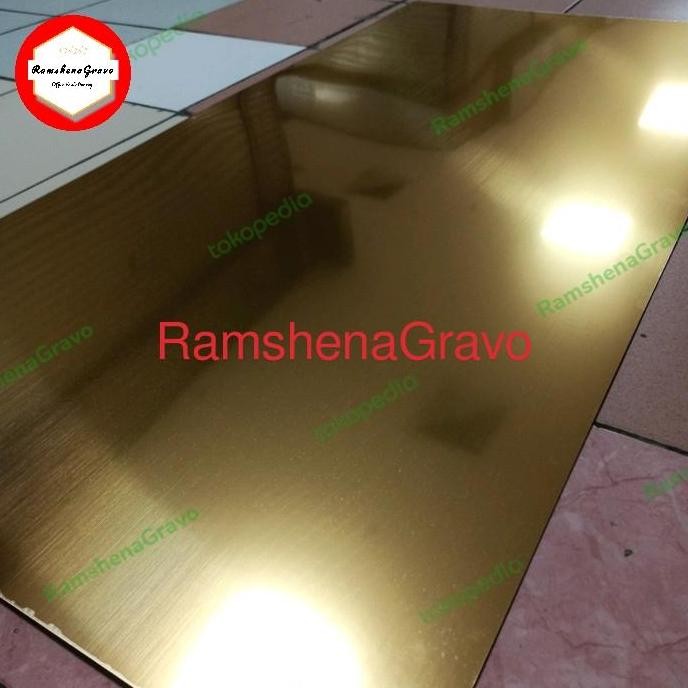 

READY gravoply/bahan name tag/gold 60x120cm tebal 1.5mm NEW