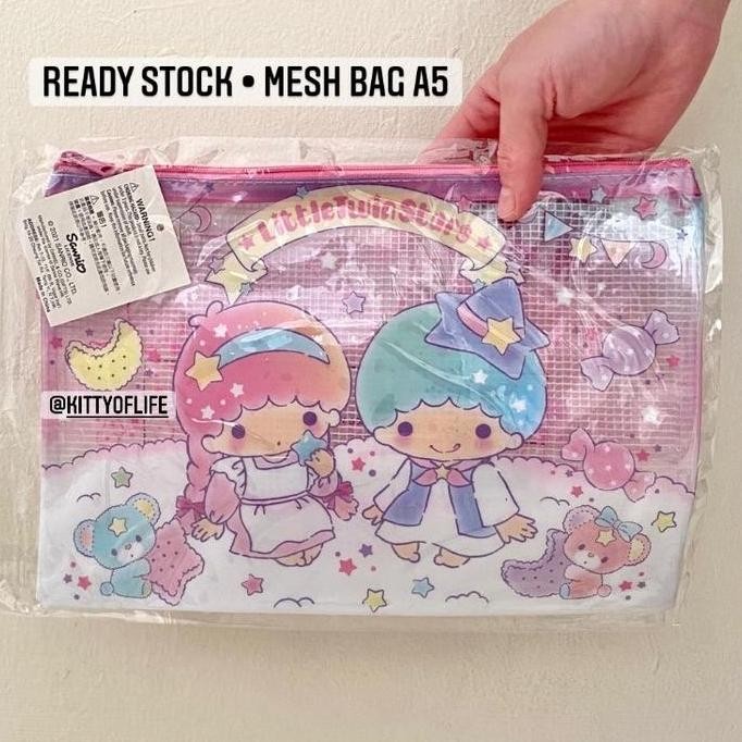 

READY Mesh Bag A5 Sanrio Original Little Twin Stars NEW