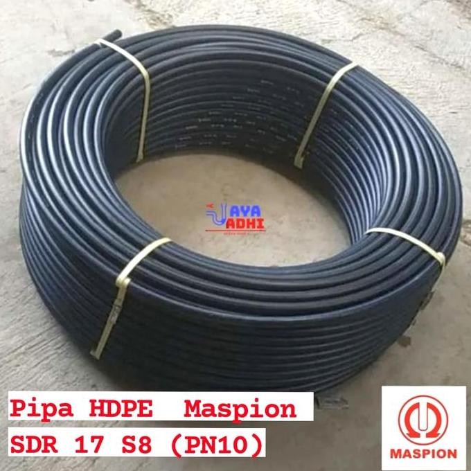 Promo Pipa Hdpe Maspion 1/2" 20Mm - Pipa Hitam Pe Sdr17 S8 ( Rol 250 Meter )