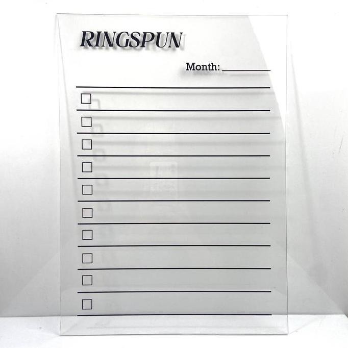 

READY TO DO LIST Akrilik Acrylic Daily Weekly Monthly Planner Custom NEW