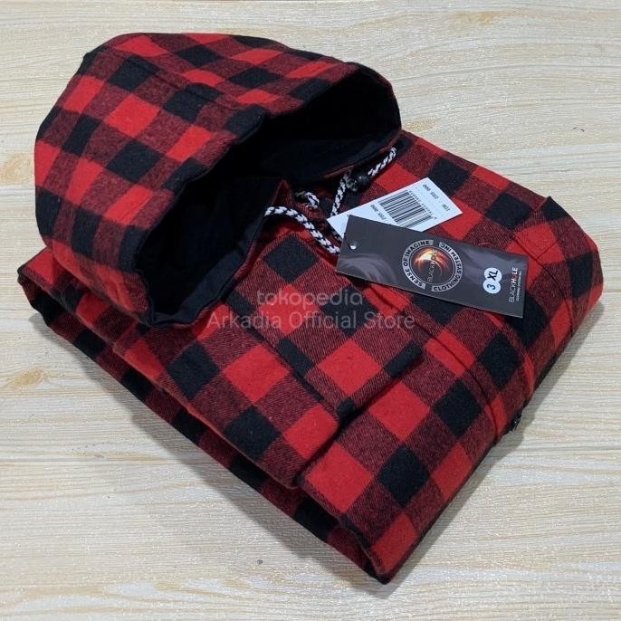 (Allthebest) Kemeja Flanel Hoodie Jumbo Pria 2XL 3XL 4XL XXL XXXL XXXXL Big Size