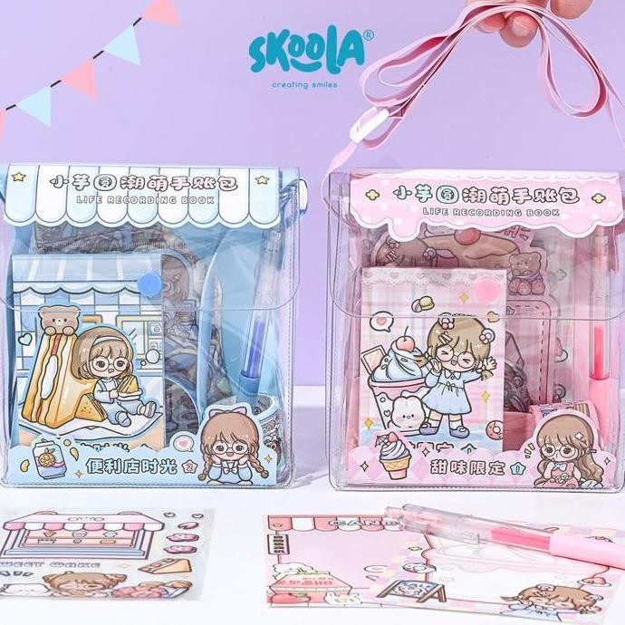 

READY Skoola Stationery Sticker Set Notebook Jurnal Washi Paper Tape Scrap Stiker Anak Perempuan Kado Ulang Tahun Christmas Hampers - Ame NEW