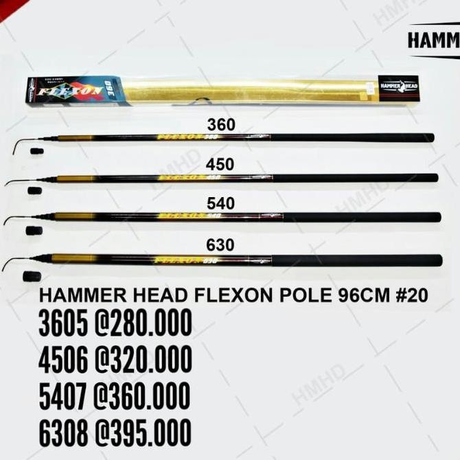 Tersedia tegeg pancing kaku hammerhead flexon 360 450 540 630 tegeg laut sale
