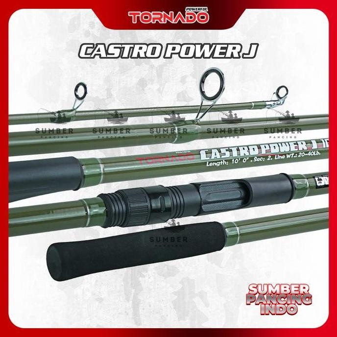 Tersedia TORNADO Joran Pancing Spinning CASTRO POWER J 240cm - 300cm Hi-technology Carbon Blank Jora