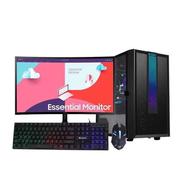 pc gaming fullset amd ryzen 3 3200g ram 16gb ssd hdd monitor 24 inch