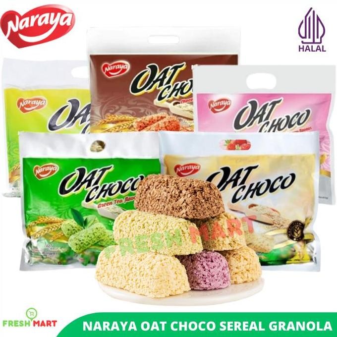 

Naraya Oat Choco Seral Granola Oat Rasa Original Chocolate Dan Aneka Rasa Halal 380Gr & 400Gr Terbaru