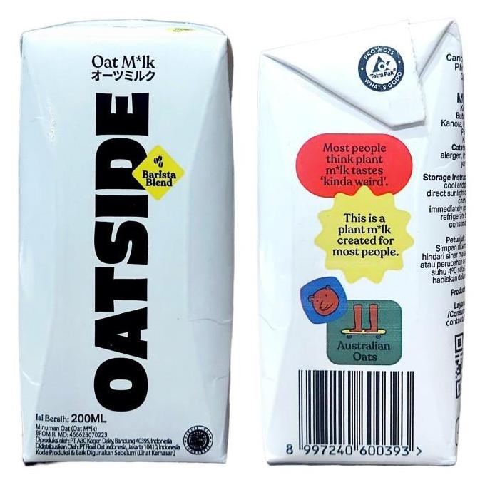 

[Bundle 12 Pcs] Susu Super Segar Oatside Oat Milk 200 Ml Yum-Yum Susu Gandum Oat Side Terbaru