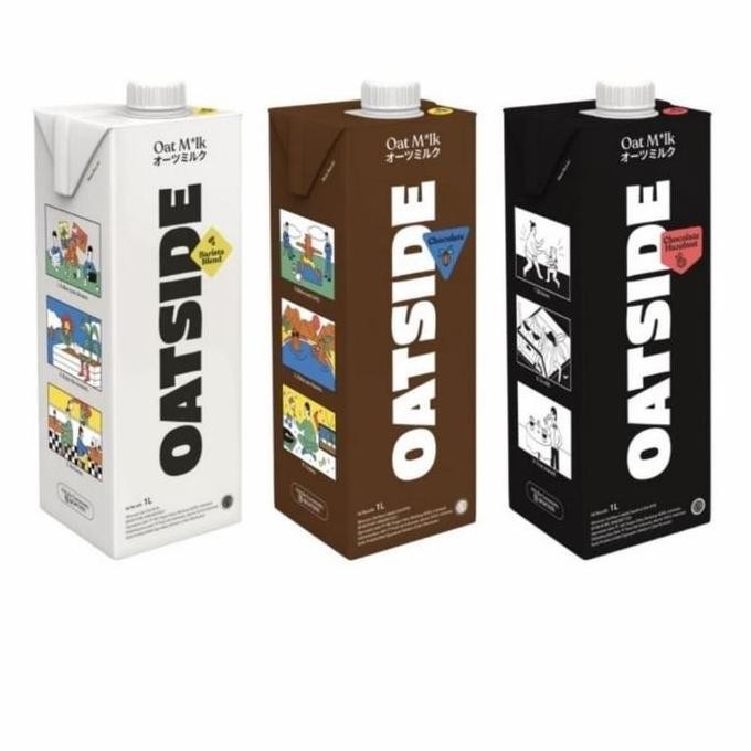 

Oatside Chocolate/ Hazelnut/ Barista Blend Halal Oat Milk 1L - Oatmilk Terlaris