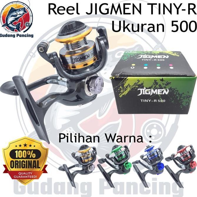 Tersedia JIGMEN Reel Mini Tiny-R Ukuran 500 Kerekan Atau Gulungan Pancing Ukuran Kecil Ultra Light U
