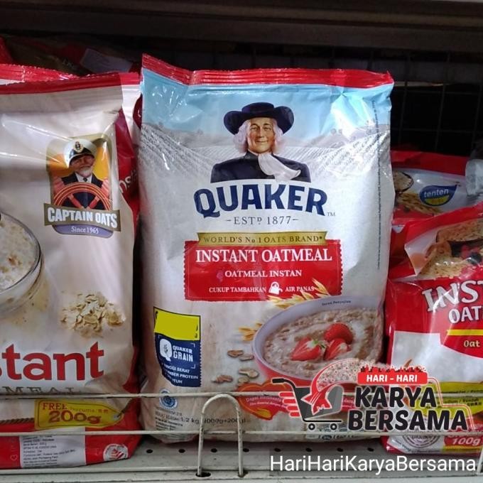 

Quaker Oat Instant Pouch 1.2Kg Terbaru
