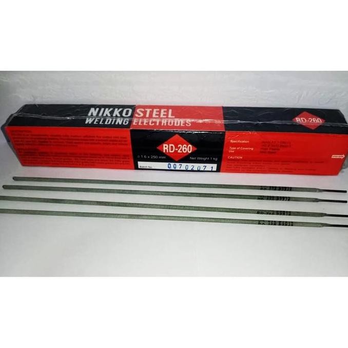 Kawat las elektroda 1,6mm kawat las listrik Nikko Steel RD260 1,6mm