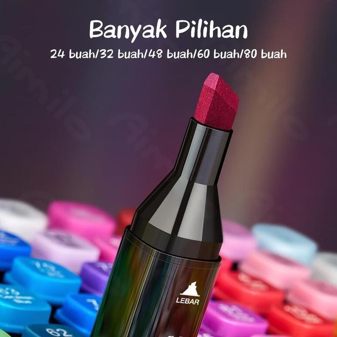 

[READY] AIMILO SPIDOL WARNA WARNI 1 SET KEMASAN KARTUN SKETCH MARKER 2 TIP TOUCH MARKER 48/60/80 WARNA PERALATAN SEKOLAN SPIDOL TERBARU ASLI 100% ORIGINAL OFFICIAL MODERN GARANSI BRAND TERLARIS DISKON GROSIR COD TREND 2025 NEGO BAYAR DI TEMPAT
