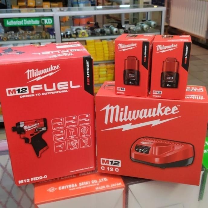 MILWAUKEE CORDLESS M12FID2 HEX IMPACT DRIVER GEN3 DRIVER BATERAI ORIGINAL DAN TERPERCAYA