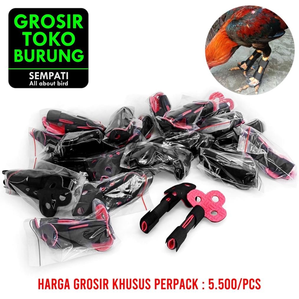 SEMPATI GROSIR Sepatu Ayam Anti Bubul Bahan Spon Isi 10 Pcs Sepatu Bungkus Bubul Kaki Ayam Jago Laga