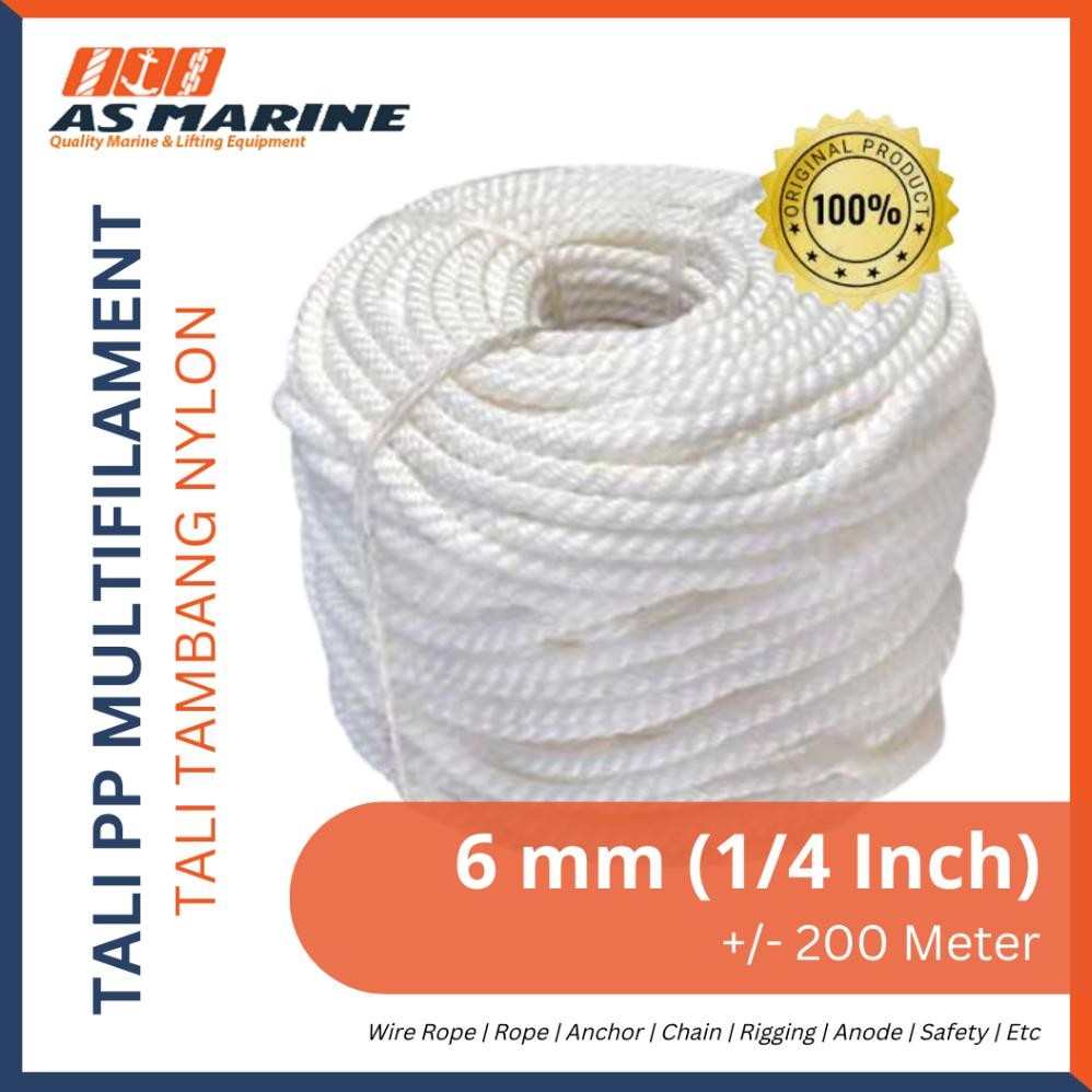 

TALI NYLON PP MULTIFILAMENT 6MM TALI PLASTIK SERBAGUNA TAHAN LAMA TERMURAH