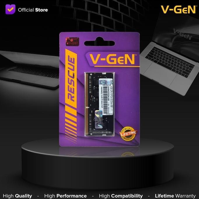 SODIMM DDR4 4GB PC-25600 3200 Mhz VGEN RAM Laptop 4 GB 3200Mhz V-GeN