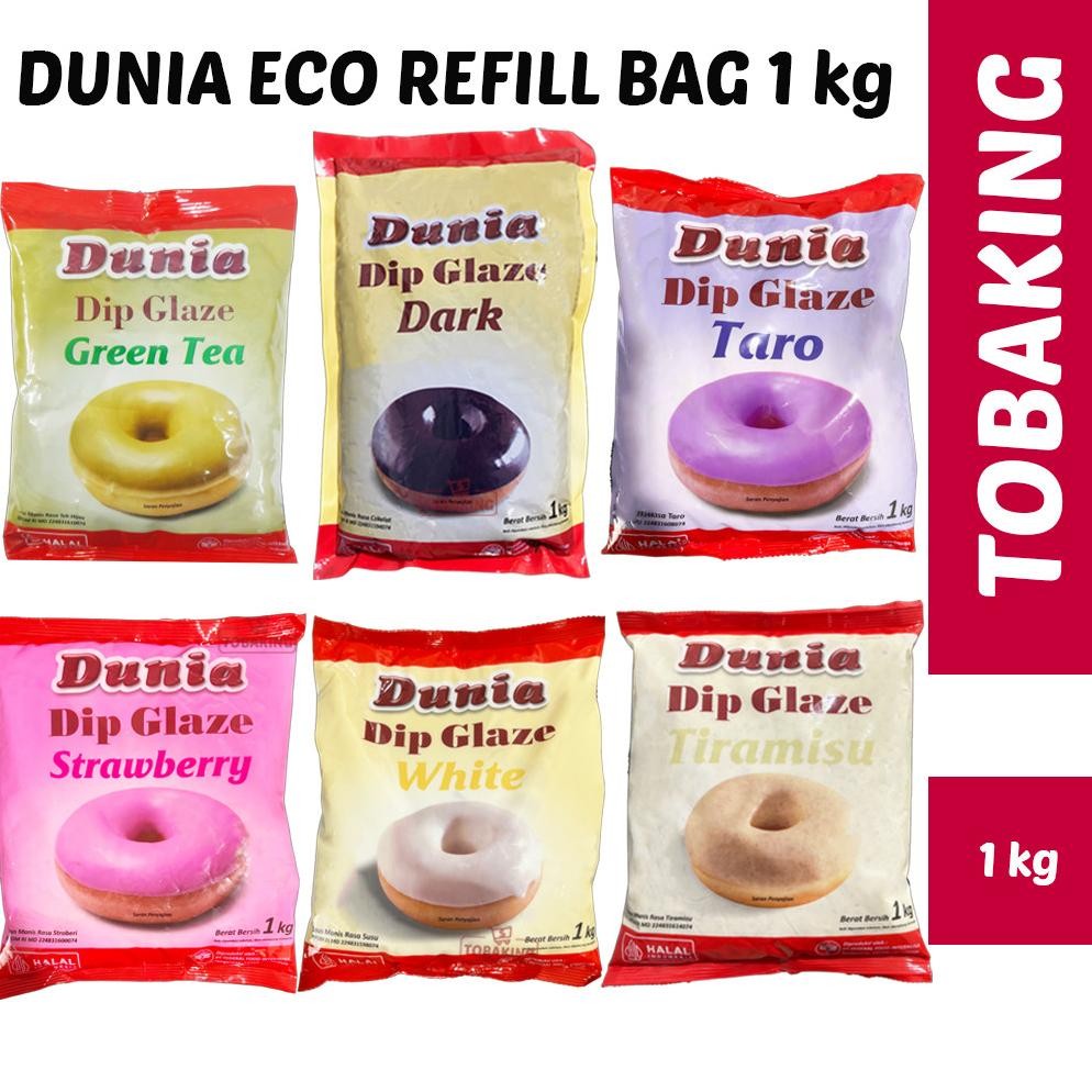 

Cod Dunia Dip Glaze Eco Refill Bag 1 Kg Topping Donut Dark Strawberry Taro Tiramisu Green Tea Halal Gjk-25