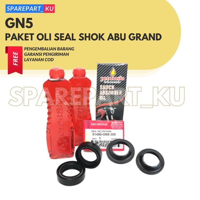 (Promo) Paket Seal Shock Depan Vario Grand Supra + Oli Sil Shok + Seal Tutup Debu Beat Karbu Karisma