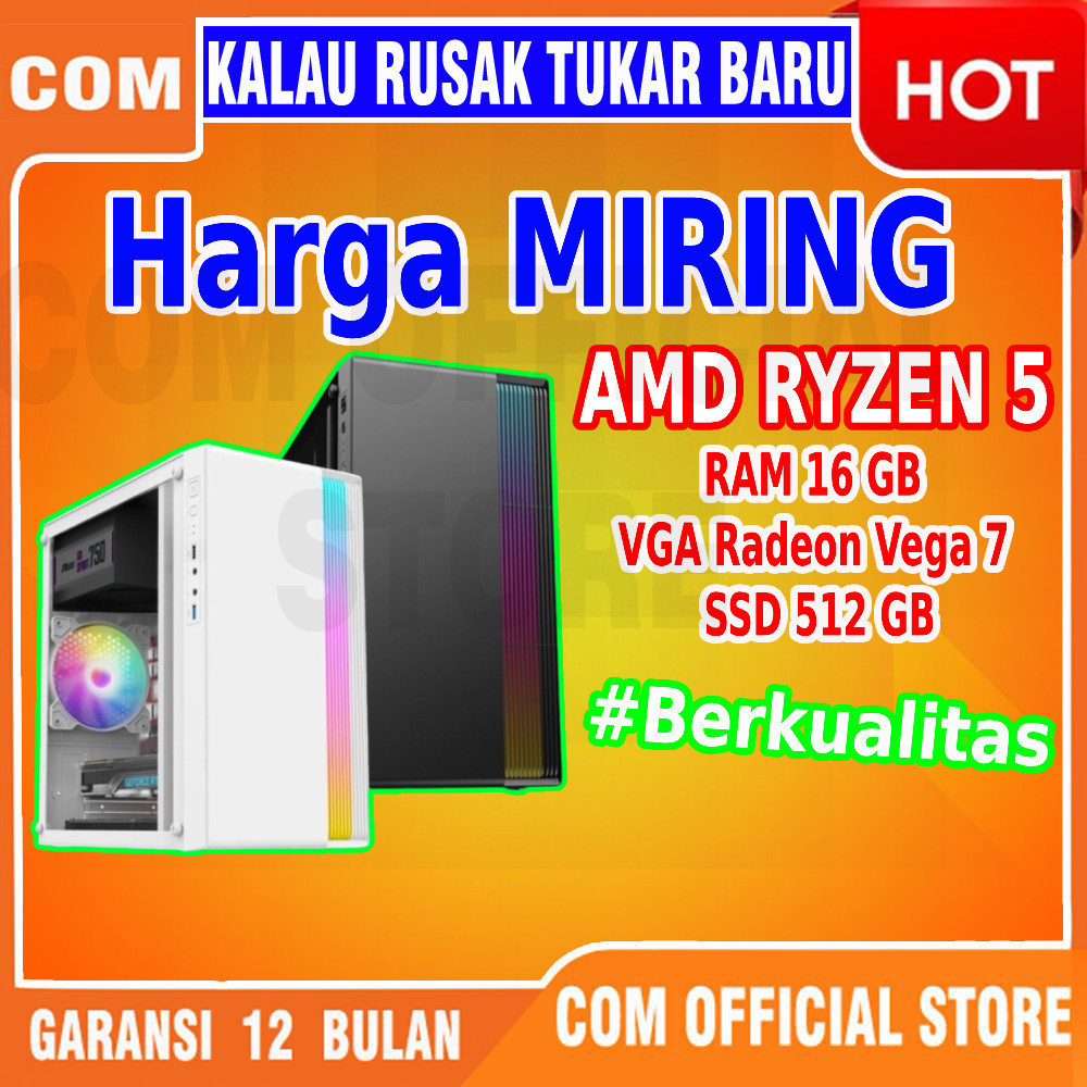 PC Gaming Komputer Amd Ryzen Ryzen 3 / 5 5600G lengkap Computer Fullset Full set Cpu 4600G Terbaru