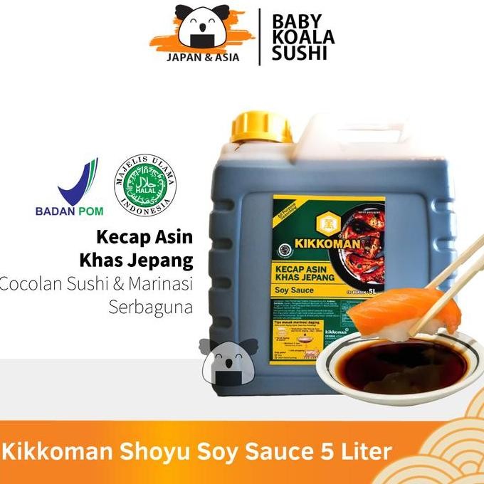 

5 Liter Kikkoman Halal | Shoyu Kecap Asin Ala Jepang | Japan Soy Sauce