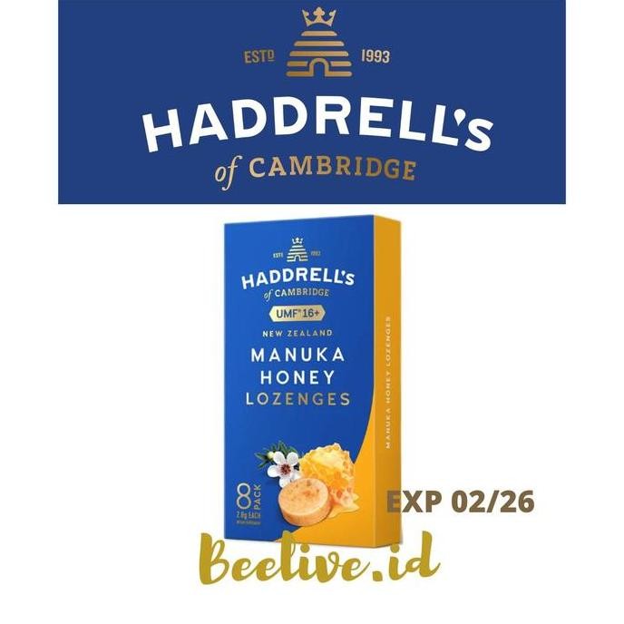 

Permen Madu Haddrells Manuka Honey Lozenges Umf 16+ Mgo 573+ 8 Pack