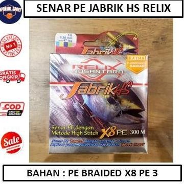 Tersedia Senar PE Jabrik HS Relix Nusantara PE #3 - ALAT PANCING - AKSESORIS