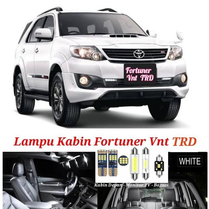 Tersedia Lampu Kabin Fortuner Vnt TRD Led plafon bagasi 1set mobil