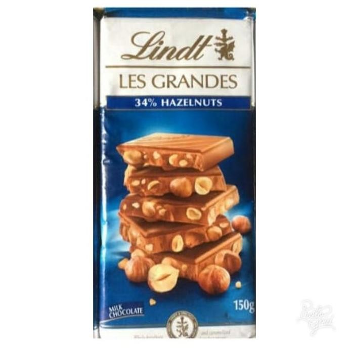 

Promo !! Lindt Les Grandes 34% Hazelnuts - Milk Chocolate Coklat Impor
