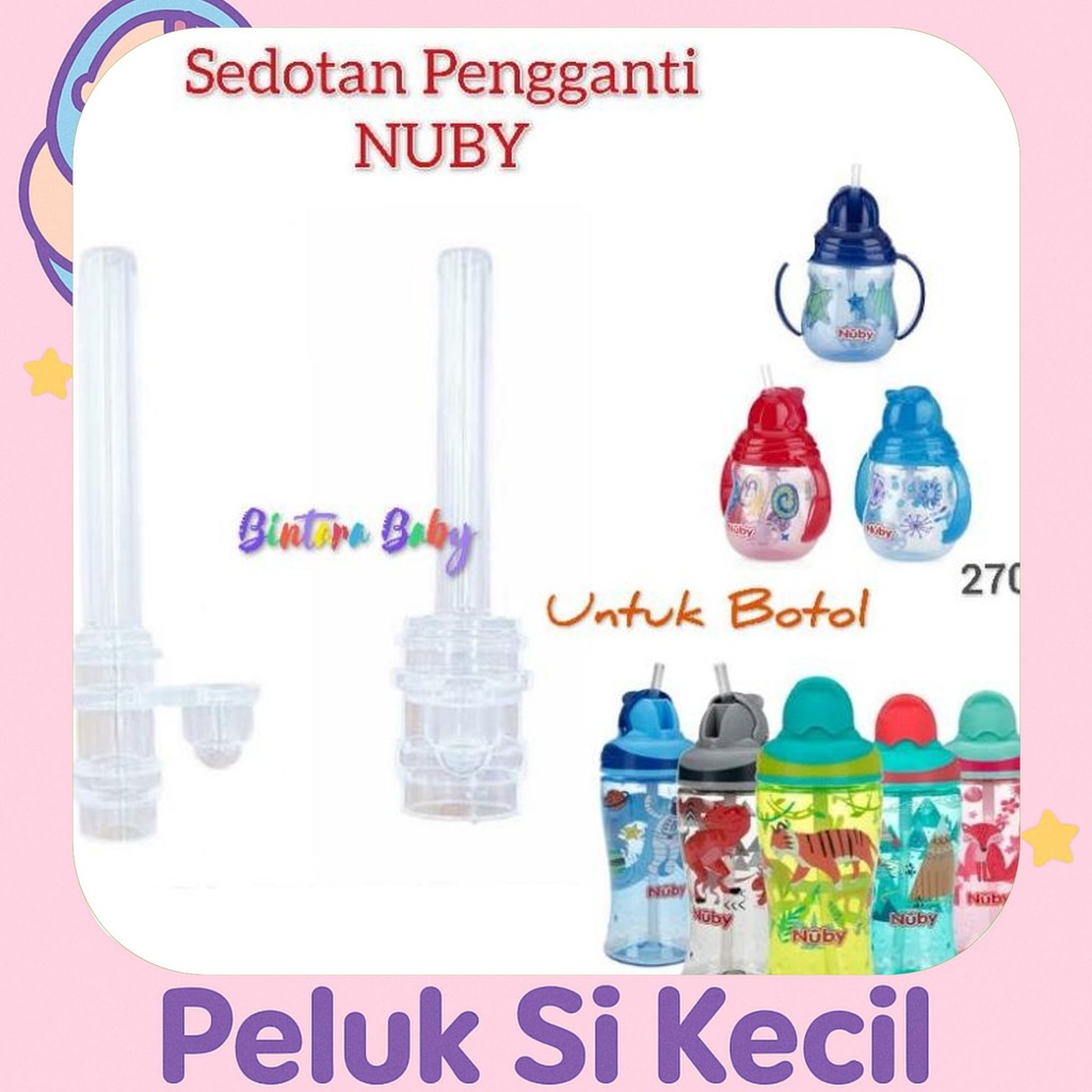 Asli Sedotan Pengganti Nuby Tritan Straw Cup Flip It / Replacement Straw Cup Nuby Sippy Straw Bottle