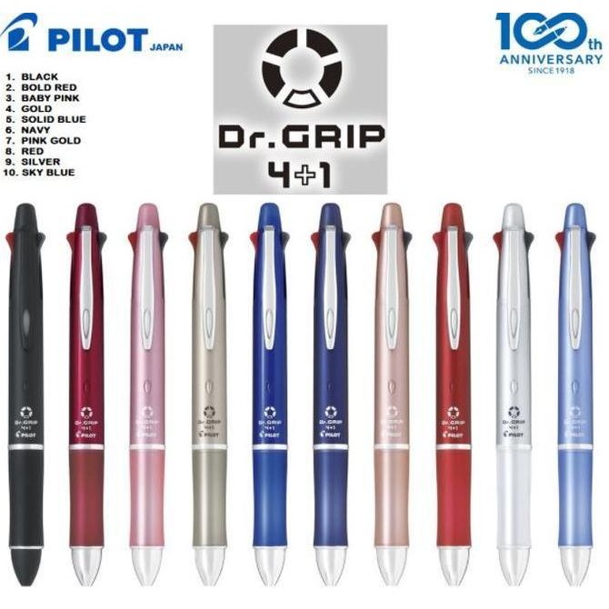

Pilot "Dr. Grip" 4+1 / Pulpen Pilot "Dr. Grip" 4 Pen + 1 Pensil