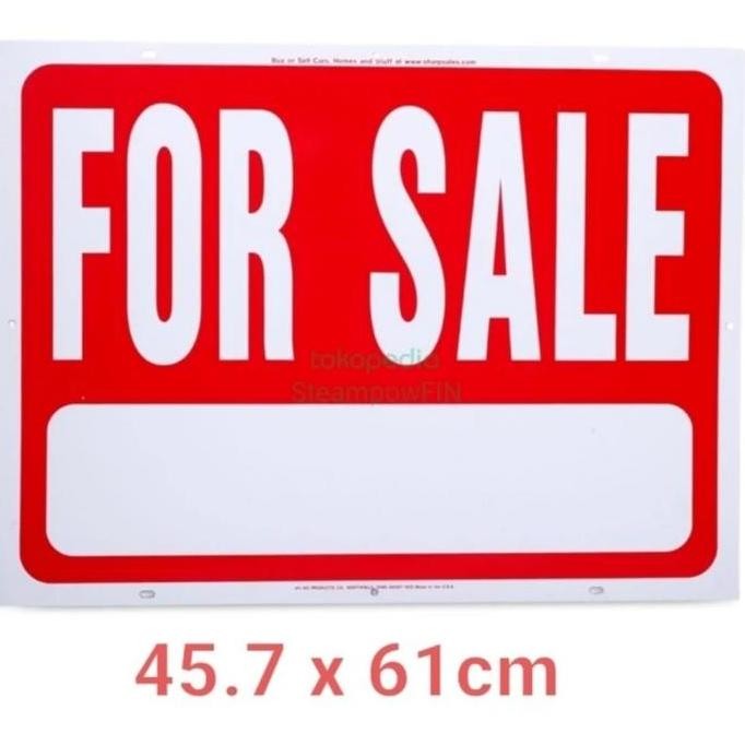 

Board Sign 'For Sale' Papan Petunjuk For Sale Aluminum 25x35cm MURAH