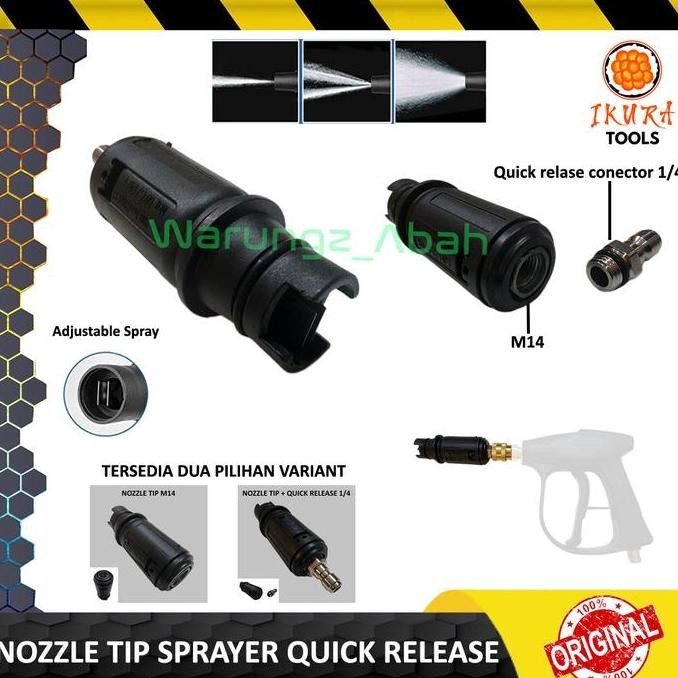 ready  UJUNG TEMBAKAN GUN JET CLEANER HIGH PRESSURE NOZZLE QUICK KONEKTOR M14