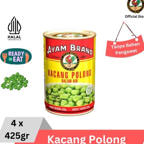 

ready Ayam Brand - Kacang Polong Kaleng 4 pcs 425gr murah