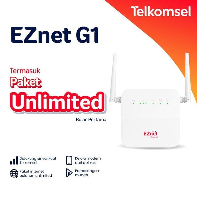 Telkomsel EZnet G1 Internet Modem Wifi Unlimited