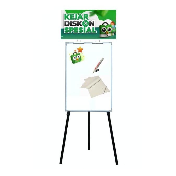 

Flipchart / Flip Chart Seminar 60 X 90 Cm Murah ( Papan Tulis White Board Kaki 3 Portable Portabel Papan Presentasi Seminar 1 Muka 1 Sisi Ecosave )
