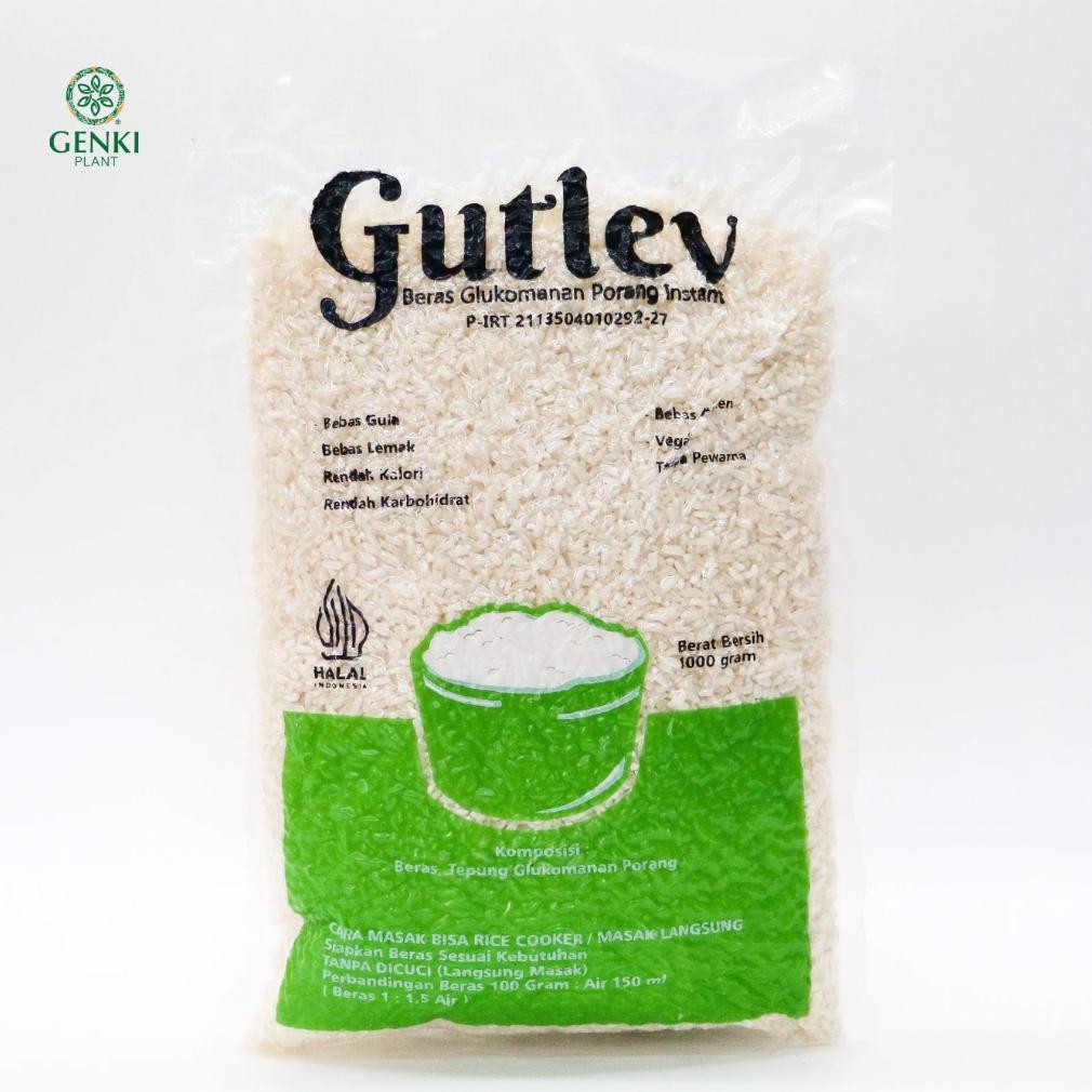 

ready Gutlev Beras Porang Glukomanan / Beras Lapis Tepung Glukomanan - 1 kg murah